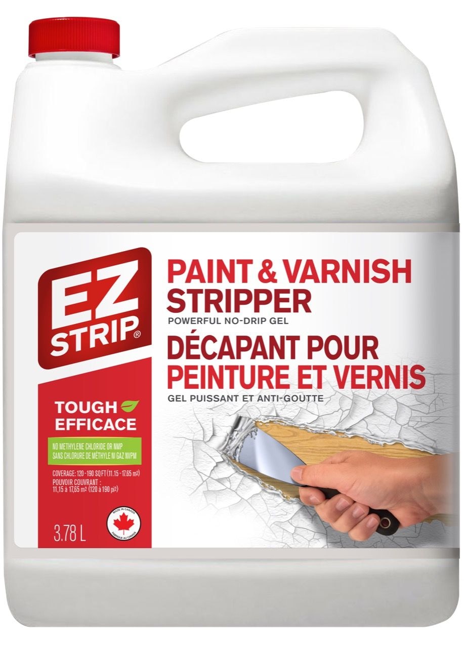 EZ Strip Professional Strength Paint Remover & Varnish Stripper Gel, Low VOC, 3.78-L