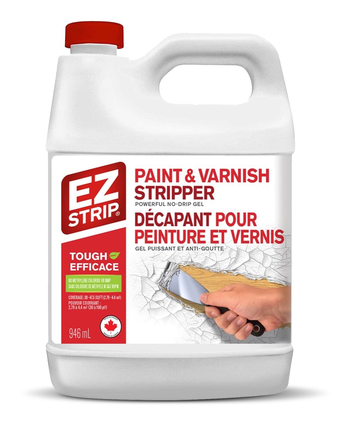 EZ Strip Professional Strength Paint Remover & Varnish Stripper Gel, Low VOC, 946-mL