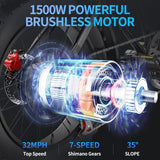Electric Bike for Adults, 1000/2000W, 25-37Mph image 2