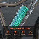 5TH WHEEL W17B 26 in Electric Bike for Adult, 500W Peak Electric Bike with 36V 10.4Ah Removable Battery, Electric Bicycle with 7 Speed, UL2849 image 3