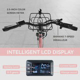 24 Inch Cruiser Electric Bike, E-Bike for Adults, Ebike with 36V 10.4AH Removable Battery, Step Through Ebike for Women Men,City Electric... image 5
