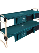 Disc-O-Bed Large Cam-O-Bunk Benchable Double Cot with Storage Organizers, Green image 2