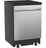 GE 24 Stainless Steel Portable Dishwasher With Sanitize Cycle image 3