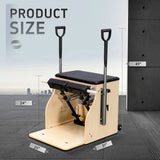 Pilates Chair, Split-Pedal Stability Combo Chair with Handles,Pilates Reformer Machine,Pilates Equipment for Home Or Studio Use image 2