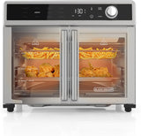 Fryer Toaster Oven Combo, 12 in 1 Countertop Convection Oven Cooks Food Fast, Fits a Whole Pizza or 6 Toast Slices, French Doors with Stainless Steel Finish image 2