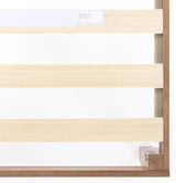 12" Classic Solid Wood Platform Bed Frame w/Wooden Slats (No Box Spring Needed), Natural, Queen Size image 3