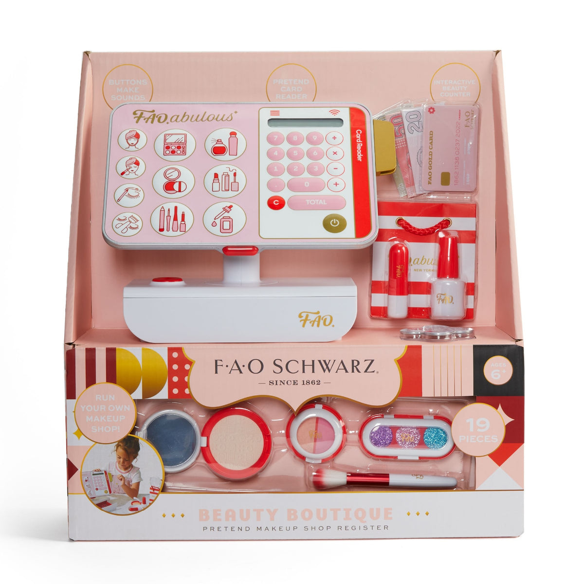 FAO Schwartz Beauty Boutique Cash Register, Pink/White