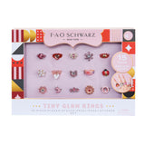 FAO Schwarz Kids Glam Rings Set, 15 Piece, Pink image 2