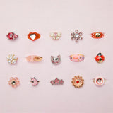 FAO Schwarz Kids Glam Rings Set, 15 Piece, Pink image 3