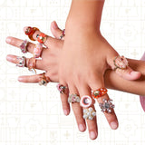 FAO Schwarz Kids Glam Rings Set, 15 Piece, Pink image 5
