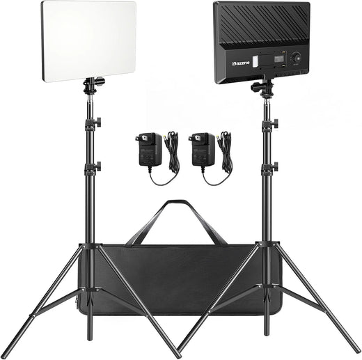D50 LED Video Light Panel Lights 15.4", 2 Packs 45W 3000K-8000K Bi-Color Dimmable Photography Lighting, CRI 96 Videography Lighting for Video Shooting/Gaming/Live Stream/Studio/Film