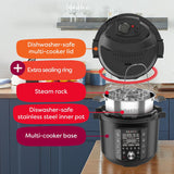 10-in-1 Pressure Cooker, Slow Cooker, Rice/Grain Cooker, Steamer, Sauté, Sous Vide, Yogurt Maker, Sterilizer, and Warmer, Includes App With Over 800 Recipes, Black image 4