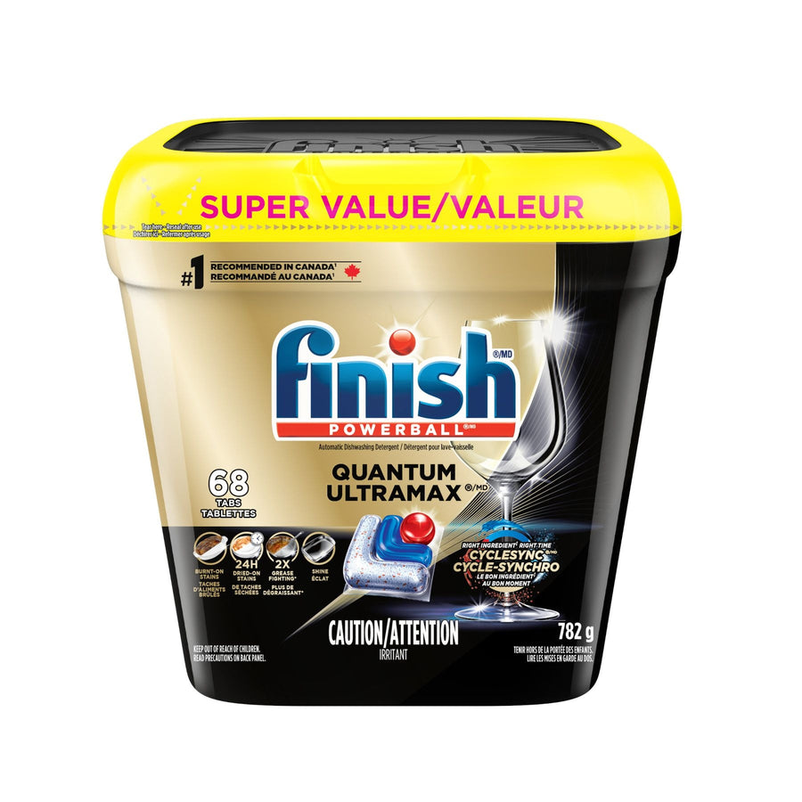Finish Powerball Quantum UltraMax Dishwasher Detergent, 68-ct