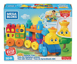 Fisher Price Mega Bloks First Builders ABC Musical Learning Train Playset, 50 pc, Ages 1+