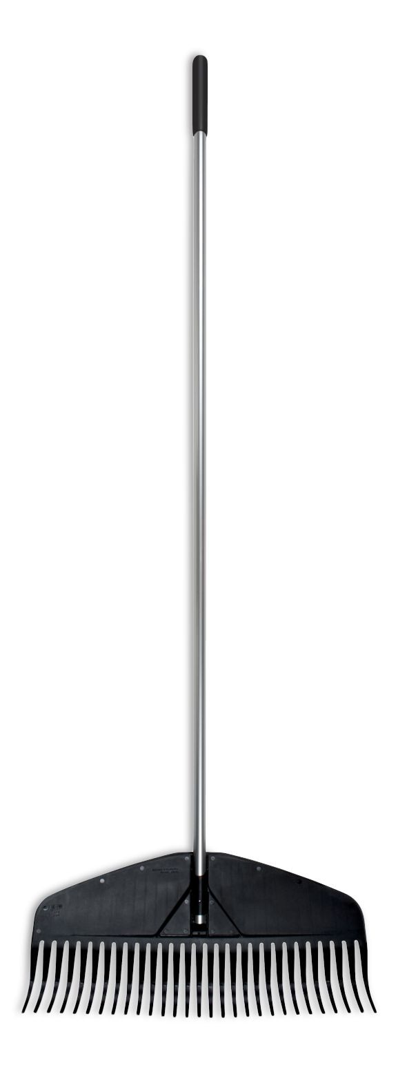 Fiskars Heavy-Duty Resin Tines Aluminum Leaf Rake, 24-in