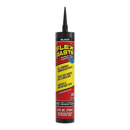 Flex Seal Flex Paste, Super Thick Rubber Paste, Caulk Sealant Leak Protector, Black or White, 9-FL OZ./270 mL