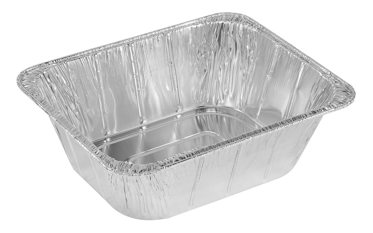 Foil Reusable Half Extra Deep Steam Baking Pan, Silver, 11-in, for Baking/Cooking/Steaming