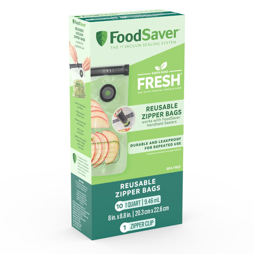 FoodSaver Reusable Zipper Vacuum Sealer Bags, 946mL, 10-pk