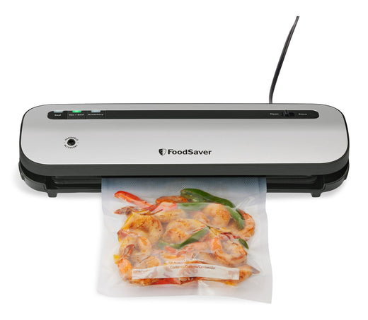 FoodSaver VS 1230 Space Saving Vacuum Sealing System Bundle with Built-in Bag Alignment Tool