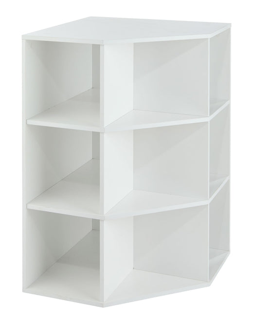 For Living 9-Cube Corner Unit Open Shelf Organizer, White