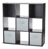 For Living 9-Cube Storage Organizer, Bookcase/Bookshelf, Black Oak Finish