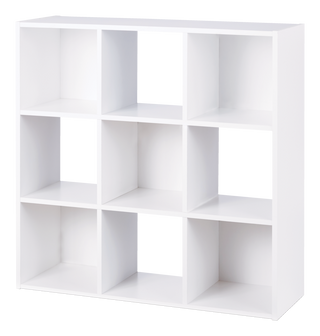 For Living 9-Cube Storage Organizer, Bookcase/Bookshelf, White
