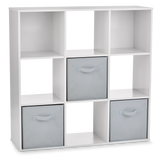 For Living 9-Cube Storage Organizer, Bookcase/Bookshelf, White image 3
