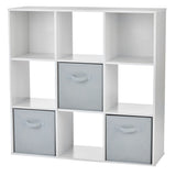 For Living 9-Cube Storage Organizer, Bookcase/Bookshelf, White image 4