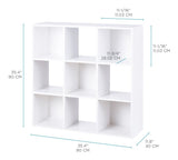 For Living 9-Cube Storage Organizer, Bookcase/Bookshelf, White image 6