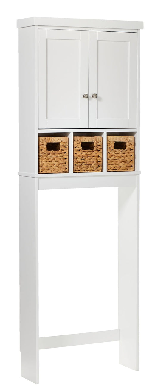 For Living Basket Bathroom Space Saver, White