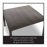 FOR LIVING Bracebridge All-Weather Wicker Outdoor Patio Sectional with Woodgrain Steel Table Top, Brown, 3-pc image 5