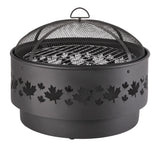 For Living Brome Round Outdoor Wood Firepit, 24-in