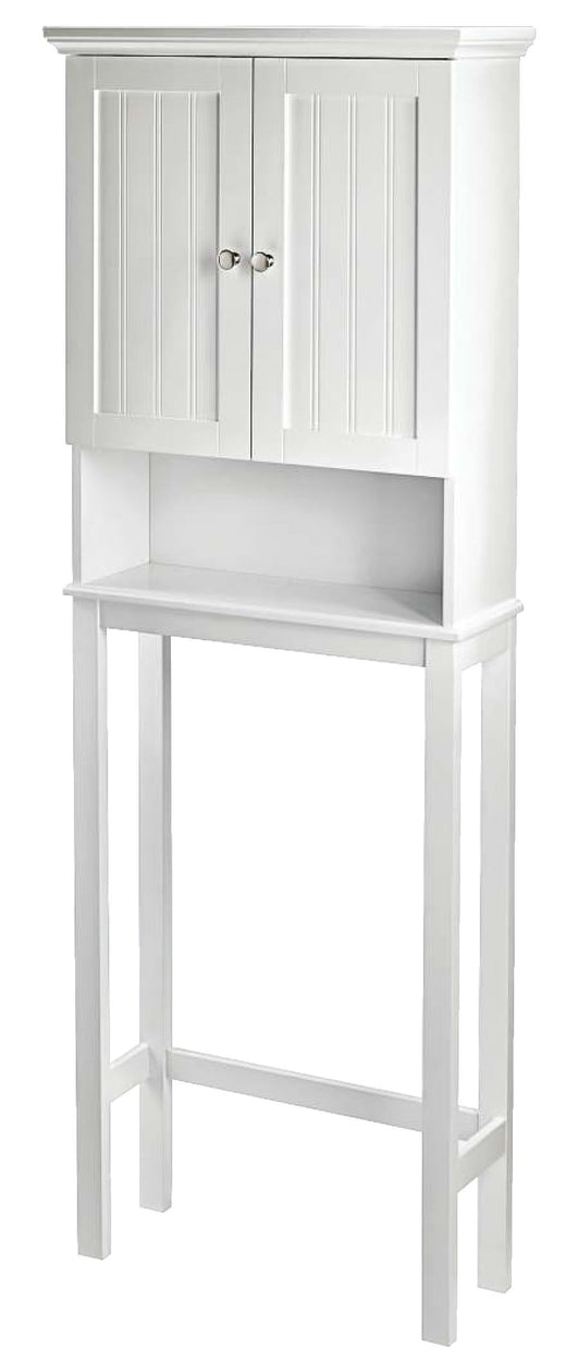 For Living Brookfield 2-Door Over-The-Toilet Spacesaver Bathroom Storage Cabinet, White