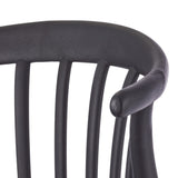 For Living Elevated Plastic Bar Stool with Footrest, Black image 4