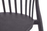 For Living Elevated Plastic Bar Stool with Footrest, Black image 5