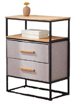 For Living Fabric 2-Drawer 1-Shelf Storage Organizer, Wood