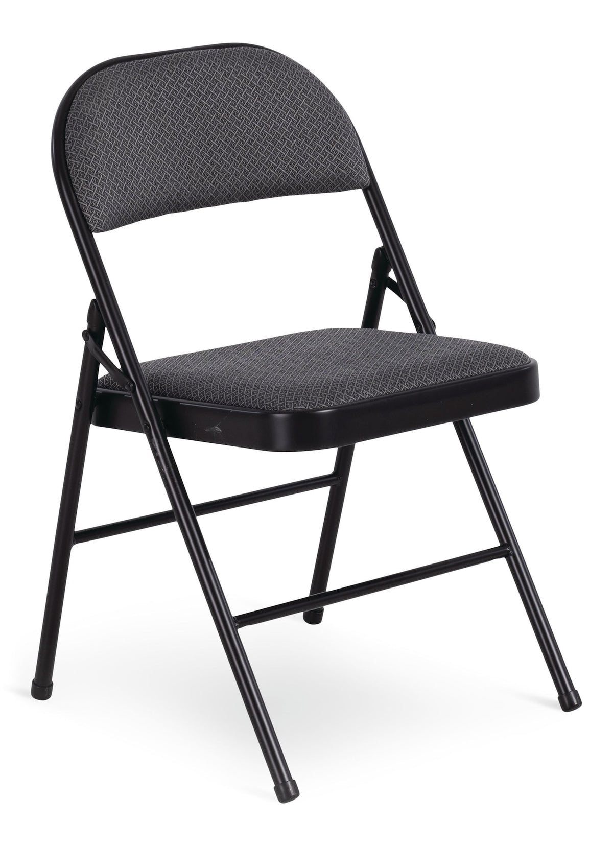 For Living Fabric Folding/Compact Chair, Grey Fabric & Black Frame