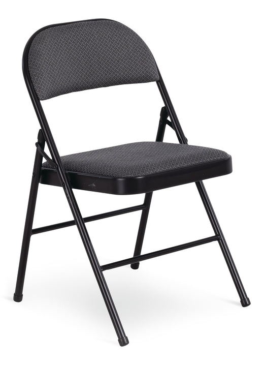 For Living Fabric Folding/Compact Chair, Grey Fabric & Black Frame