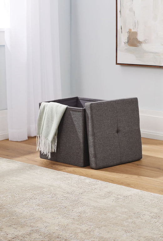 For Living Folding Storage Ottoman, Grey