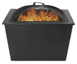 For Living Lyall Square Outdoor Wood Firepit, 20-in, Black image 5