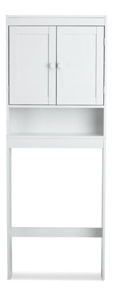 For Living Orleans 2-Door Over-The-Toilet Spacesaver Bathroom Storage Cabinet, White