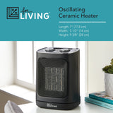 For Living Oscillating 2-Setting Desk Heater image 3