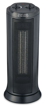 For Living Oscillating Tower Ceramic Space Heater withThermostat, 1500W, Black