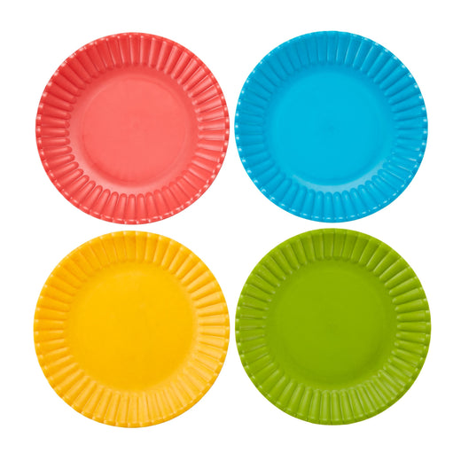 For Living Outdoor Sustainable Dinner Plates, 4-pk, Assorted