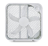 For Living Plastic 5-Blade Portable Box/Floor Fan, 2-Speed, White, 20-in