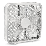 For Living Plastic 5-Blade Portable Box/Floor Fan, 2-Speed, White, 20-in image 3