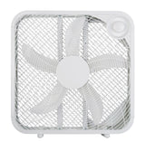 For Living Plastic 5-Blade Portable Box/Floor Fan, 2-Speed, White, 20-in image 4