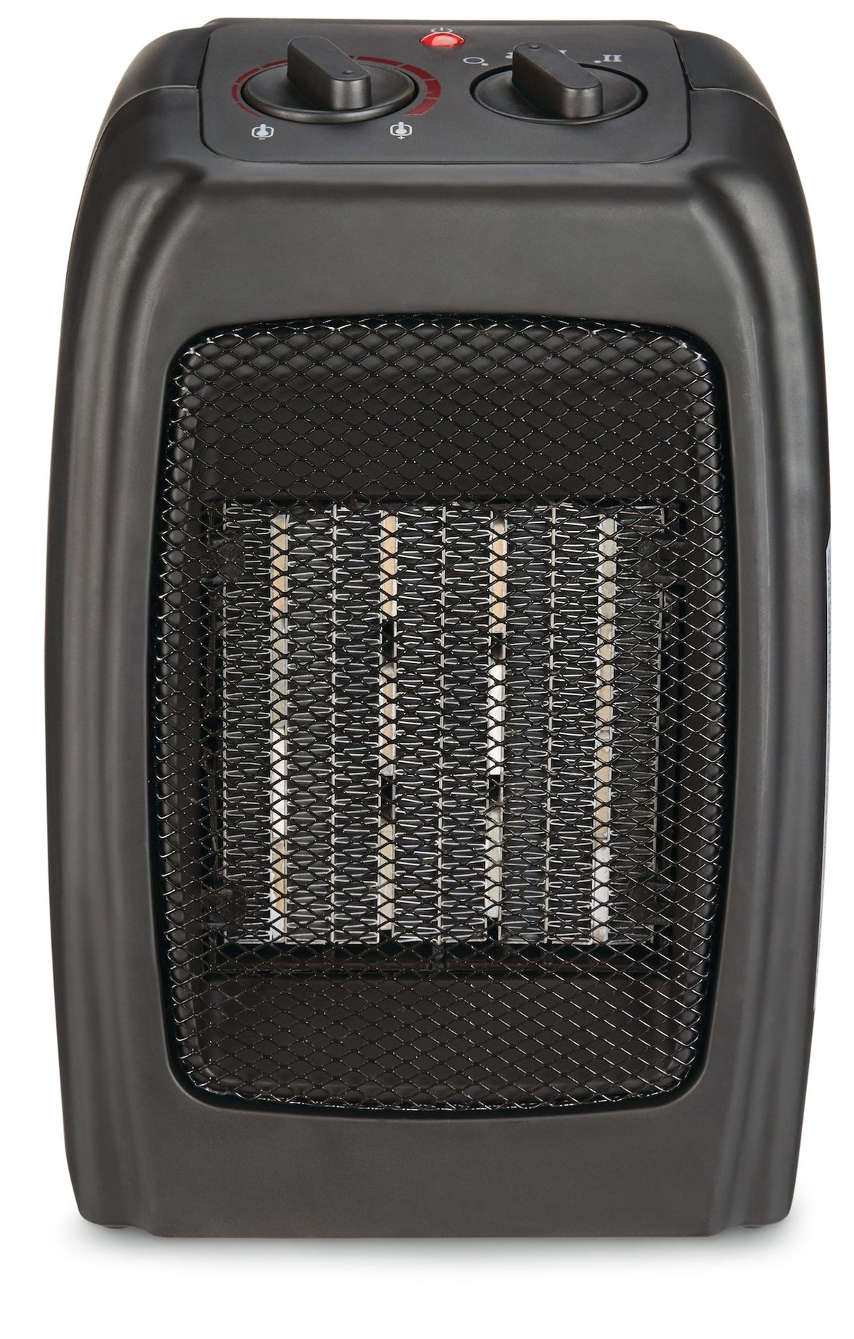 For Living Portable Ceramic Space Heater withThermostat, 1500W, Black