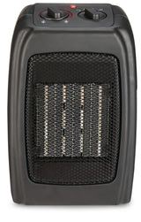 For Living Portable Ceramic Space Heater withThermostat, 1500W, Black