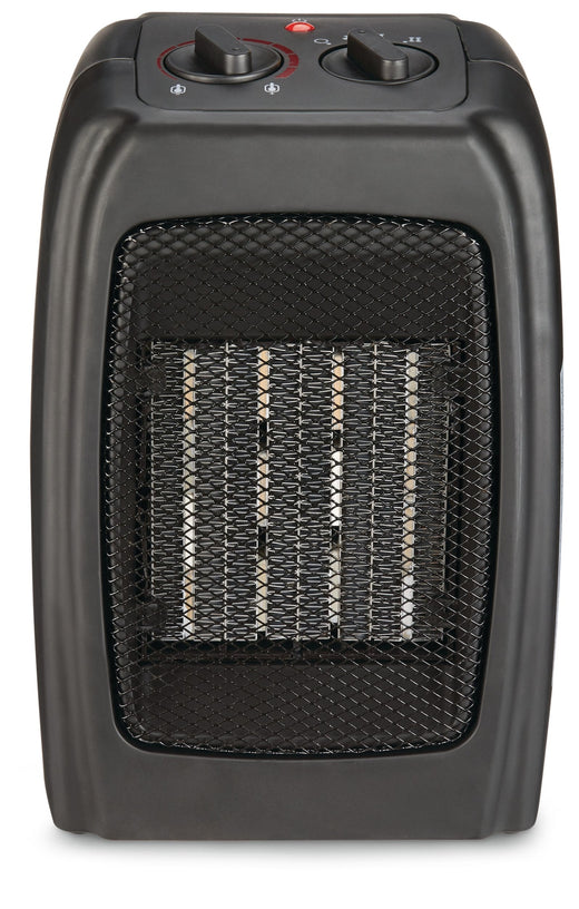 For Living Portable Ceramic Space Heater withThermostat, 1500W, Black